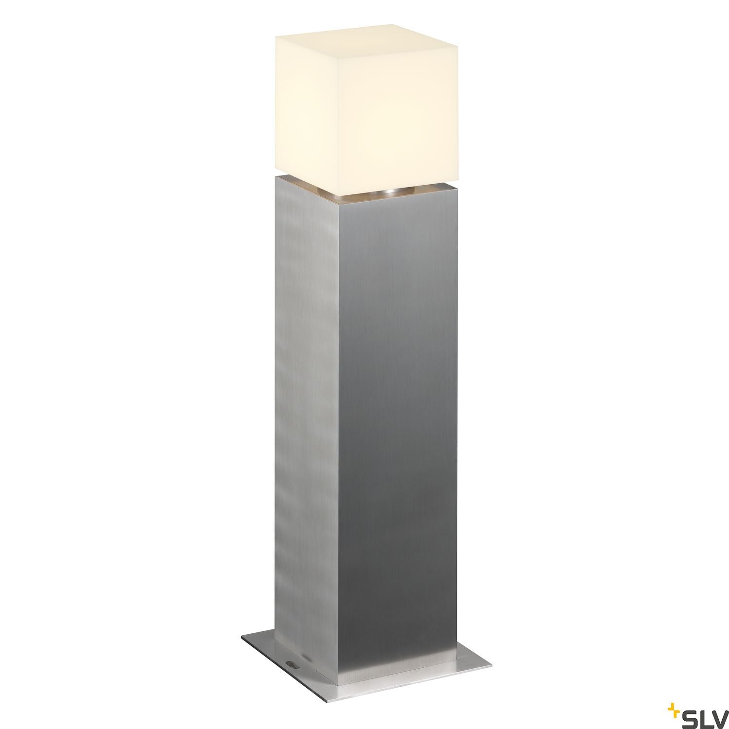 SLV SQUARE POLE 60, E27, outdoor floor stand, stainless steel 304, max. 20W, IP44 1000345