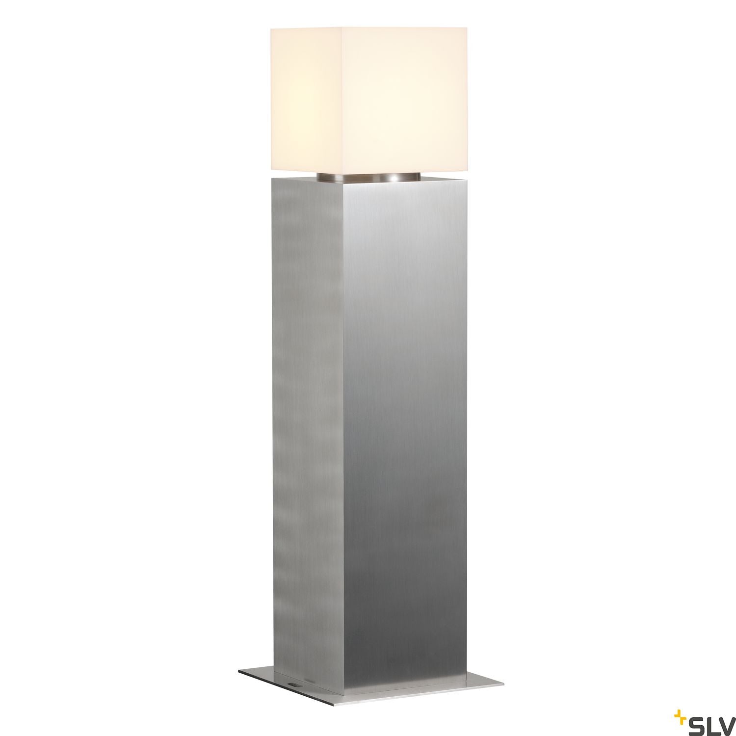 SLV SQUARE POLE 60, E27, outdoor floor stand, stainless steel 304, max. 20W, IP44 1000345