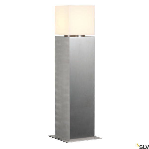SLV SQUARE POLE 60, E27, outdoor floor stand, stainless steel 304, max. 20W, IP44 1000345