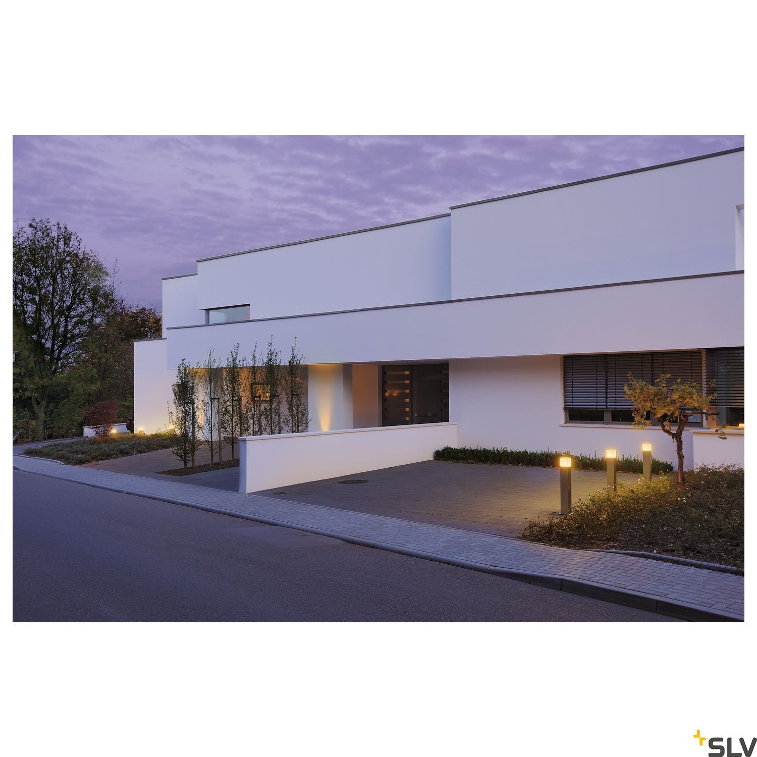 SLV SQUARE POLE 90, E27, Outdoor Bollard, stainless steel 304, max. 20W, IP44 1000346