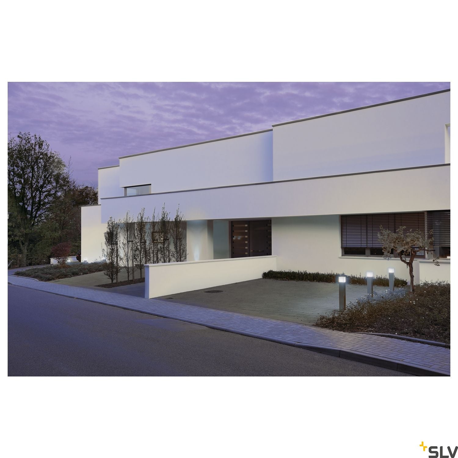 SLV SQUARE POLE 90, E27, Outdoor Bollard, stainless steel 304, max. 20W, IP44 1000346