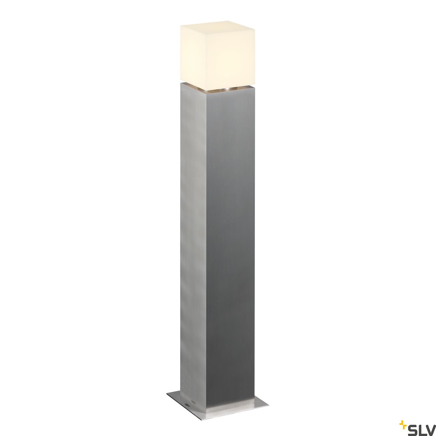 SLV SQUARE POLE 90, E27, Outdoor Bollard, stainless steel 304, max. 20W, IP44 1000346
