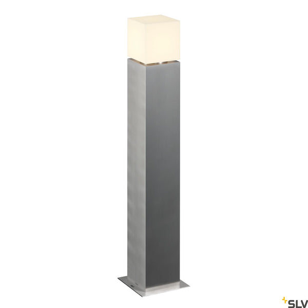 SLV SQUARE POLE 90, E27, Outdoor Bollard, stainless steel 304, max. 20W, IP44 1000346