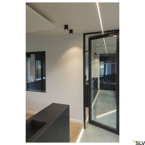 SLV TRILEDO CL, indoor surface-mounted ceiling light, QPAR51, black, max 10W 1002010