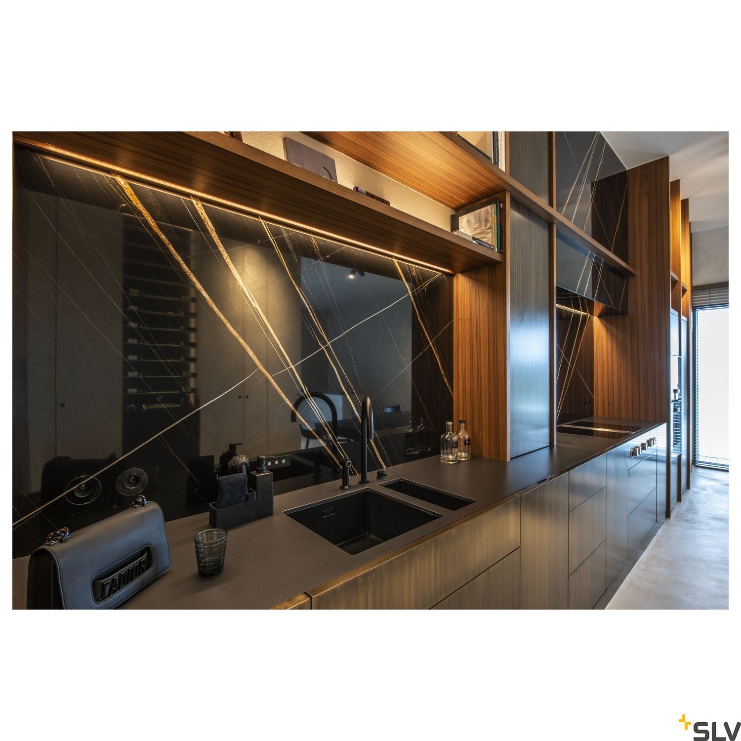 SLV GRAZIA 10 LED Recessed profile, 2m, black 1000459