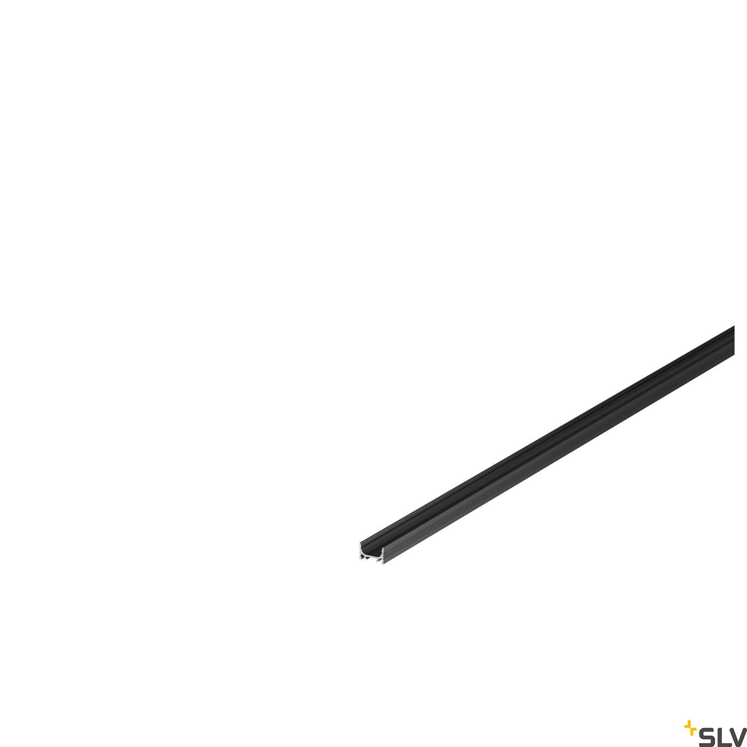 SLV GRAZIA 10 LED Surface profile, flat, grooved, 2m, black 1000462