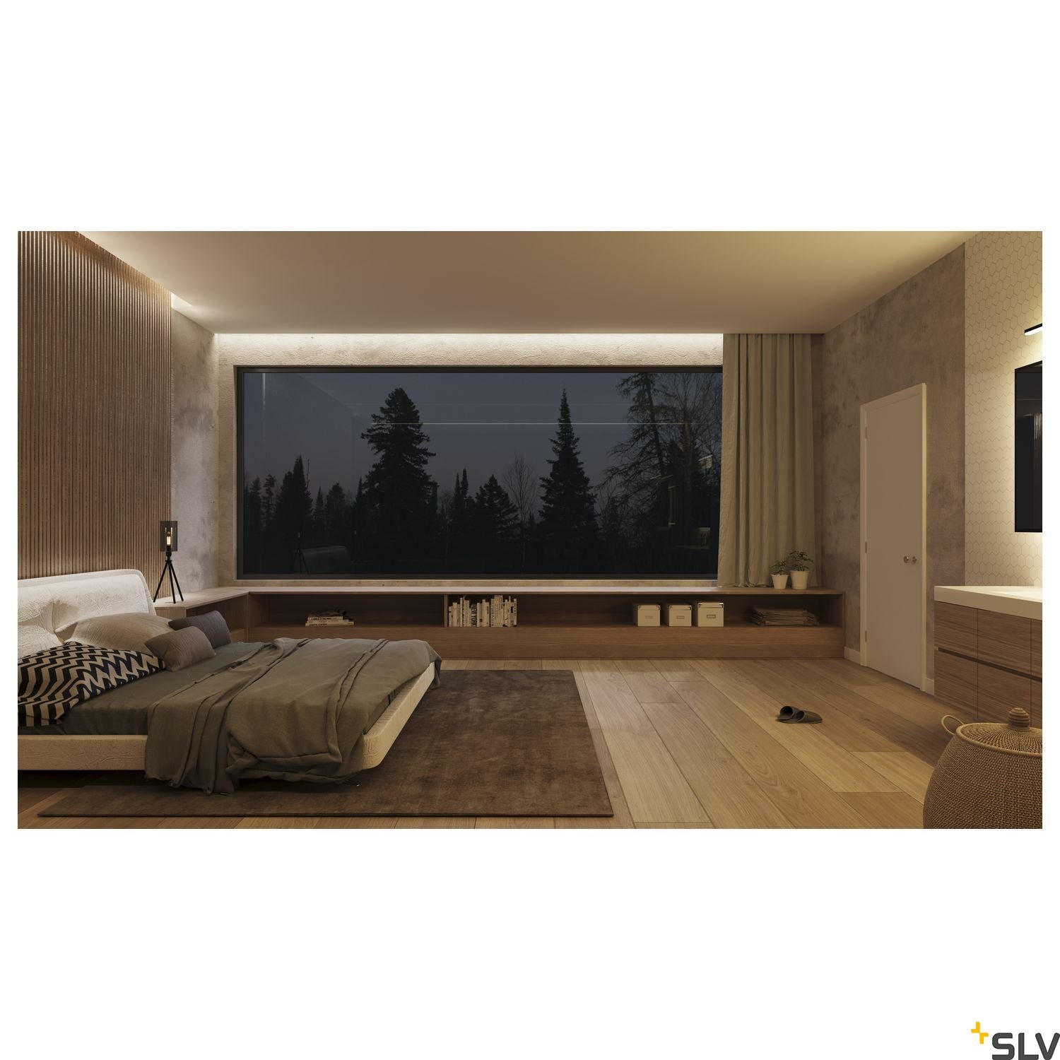 SLV GRAZIA 10 LED Surface profile, standard, grooved, 2m, black 1000465
