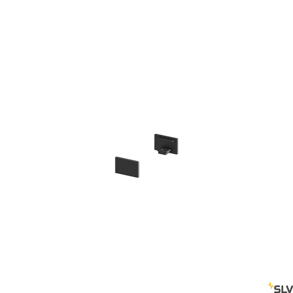 SLV GRAZIA 10 End Cap for GRAZIA Surface profile flat, 2 pcs., flat Version, black 1000477