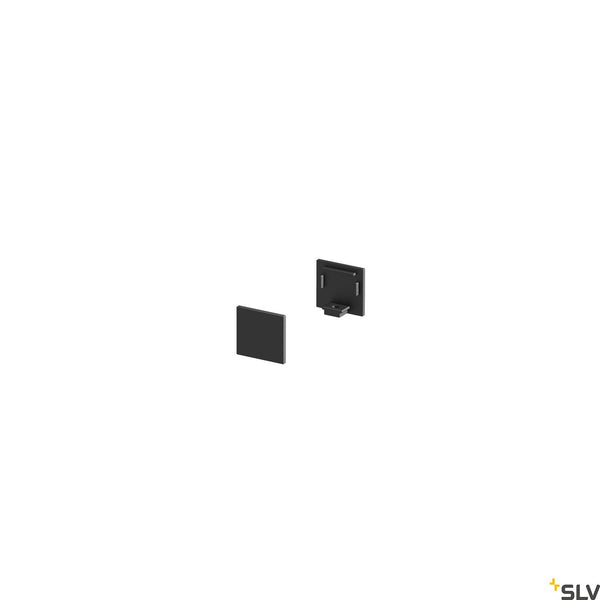 SLV GRAZIA 10 End Cap for GRAZIA Surface profile standard, 2 pcs., flat Version, black 1000480