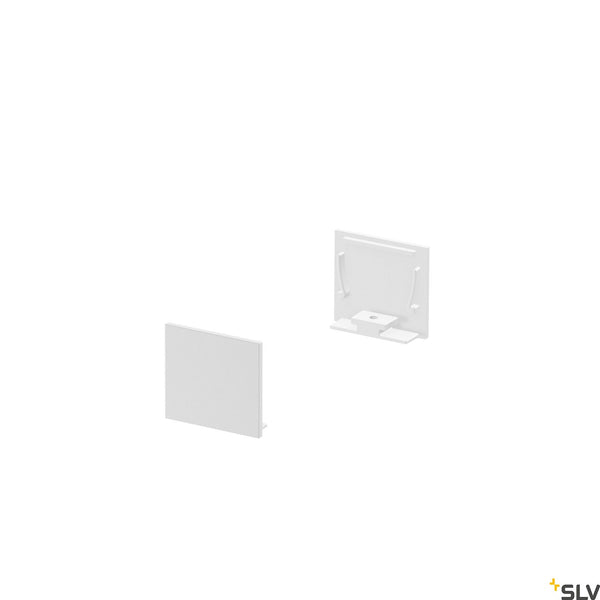 SLV GRAZIA 20 End Cap for GRAZIA Surface profile standard, 2 pcs., flat Version, white 1000566