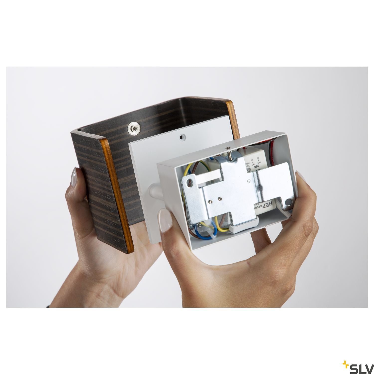 SLV MANA shade 12, wood, grey/brown 1000616