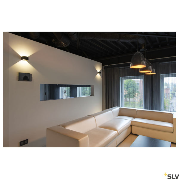 SLV LOGS IN LED Wall luminaire, black/brass, 2000K-3000K Dim to Warm 1000638