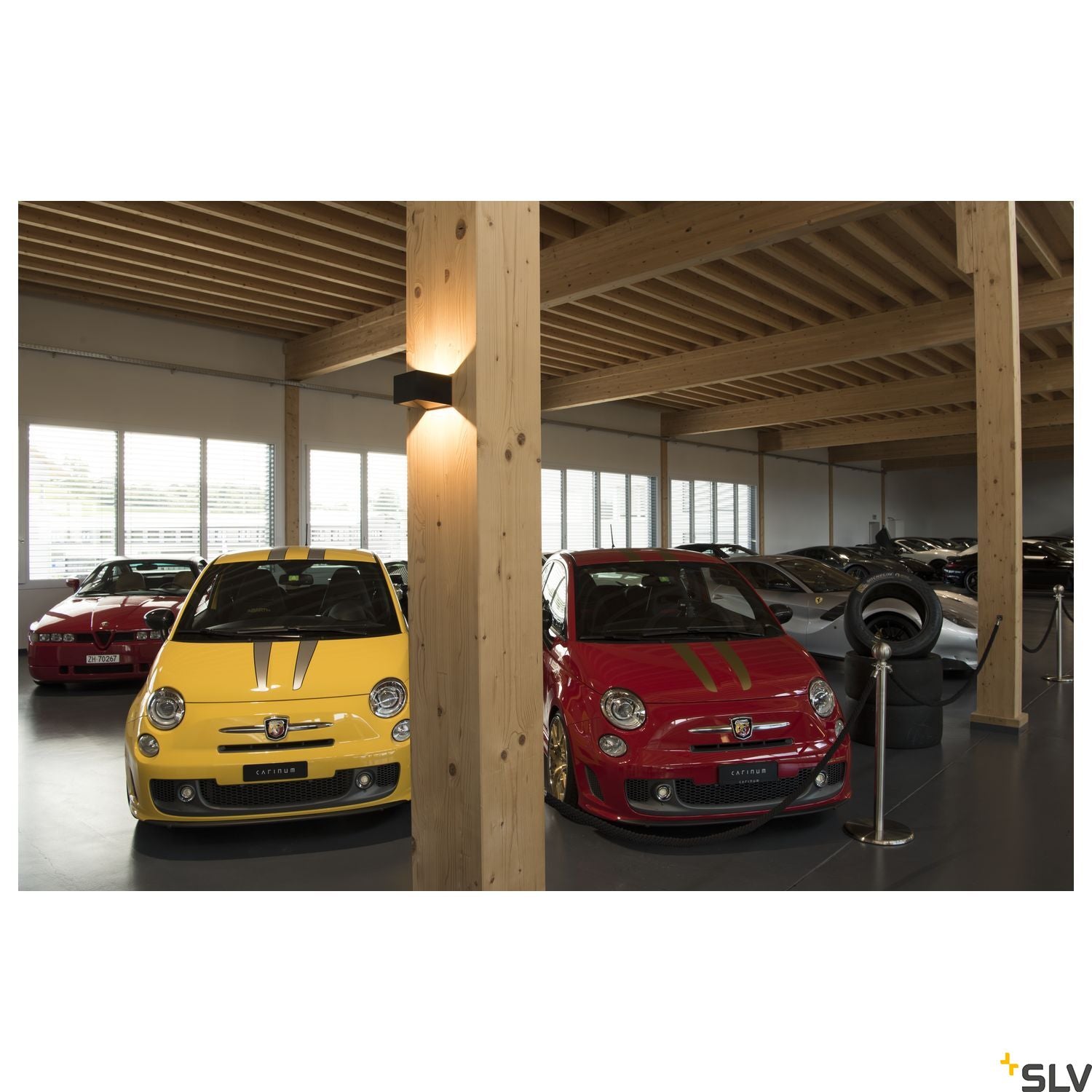 SLV LOGS IN LED Wall luminaire, black/brass, 2000K-3000K Dim to Warm 1000638