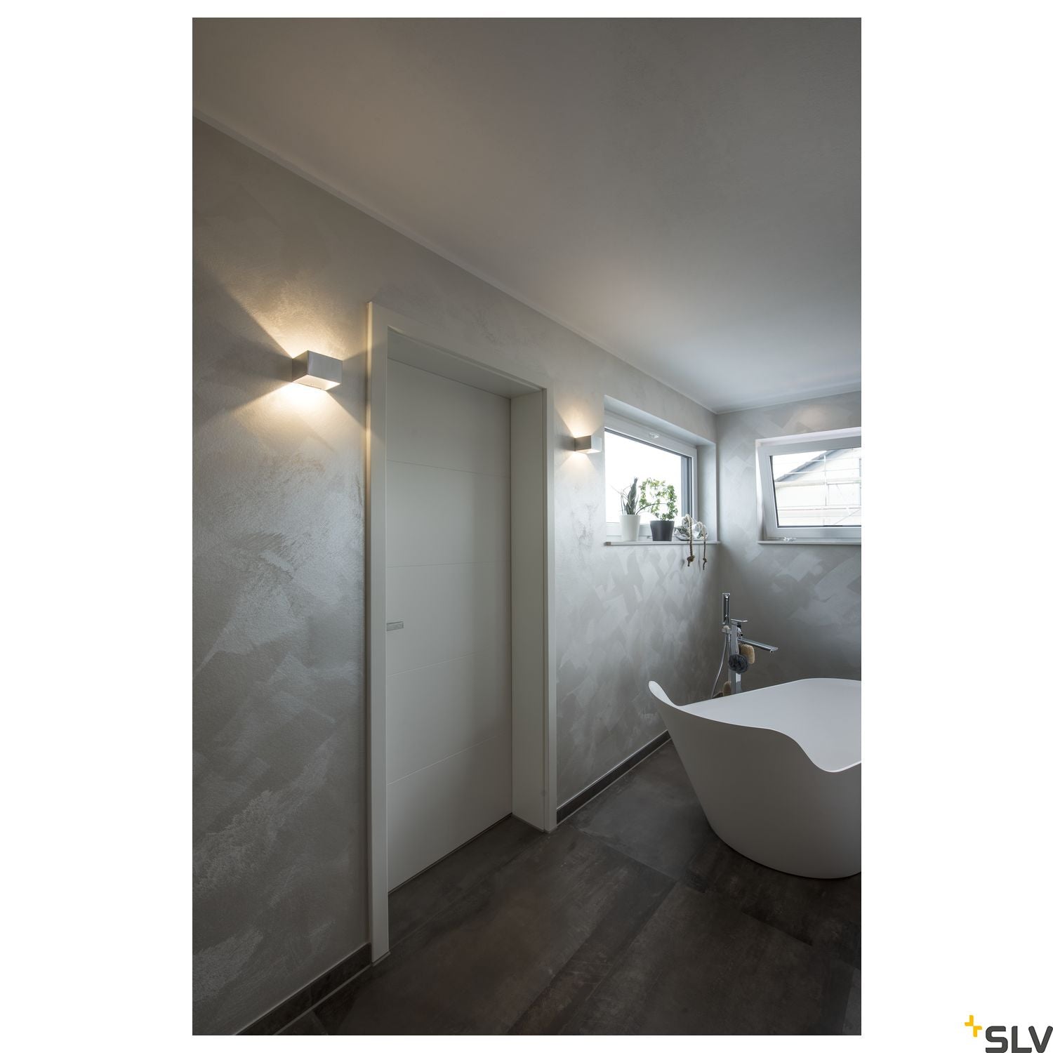 SLV LOGS IN LED Wall luminaire, alu/white, 2000K-3000K Dim to Warm 1000640