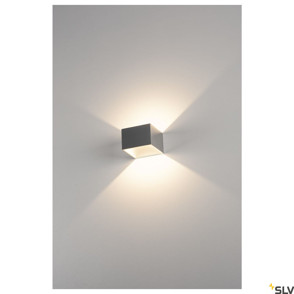 SLV LOGS IN LED Wall luminaire, alu/white, 2000K-3000K Dim to Warm 1000640