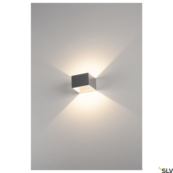 SLV LOGS IN LED Wall luminaire, alu/white, 2000K-3000K Dim to Warm 1000640