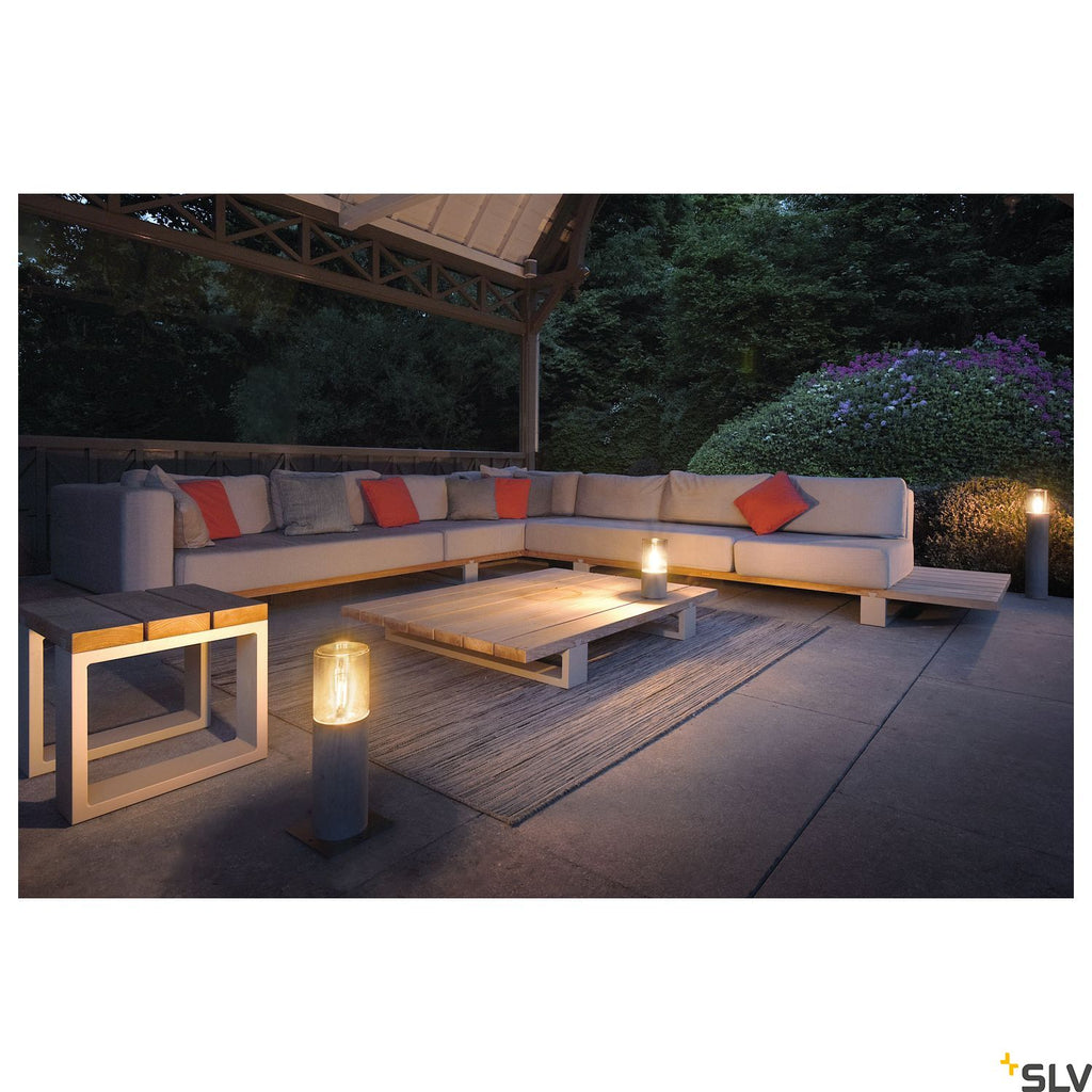 SLV LISENNE POLE 70, E27, grau, IP54 1000666