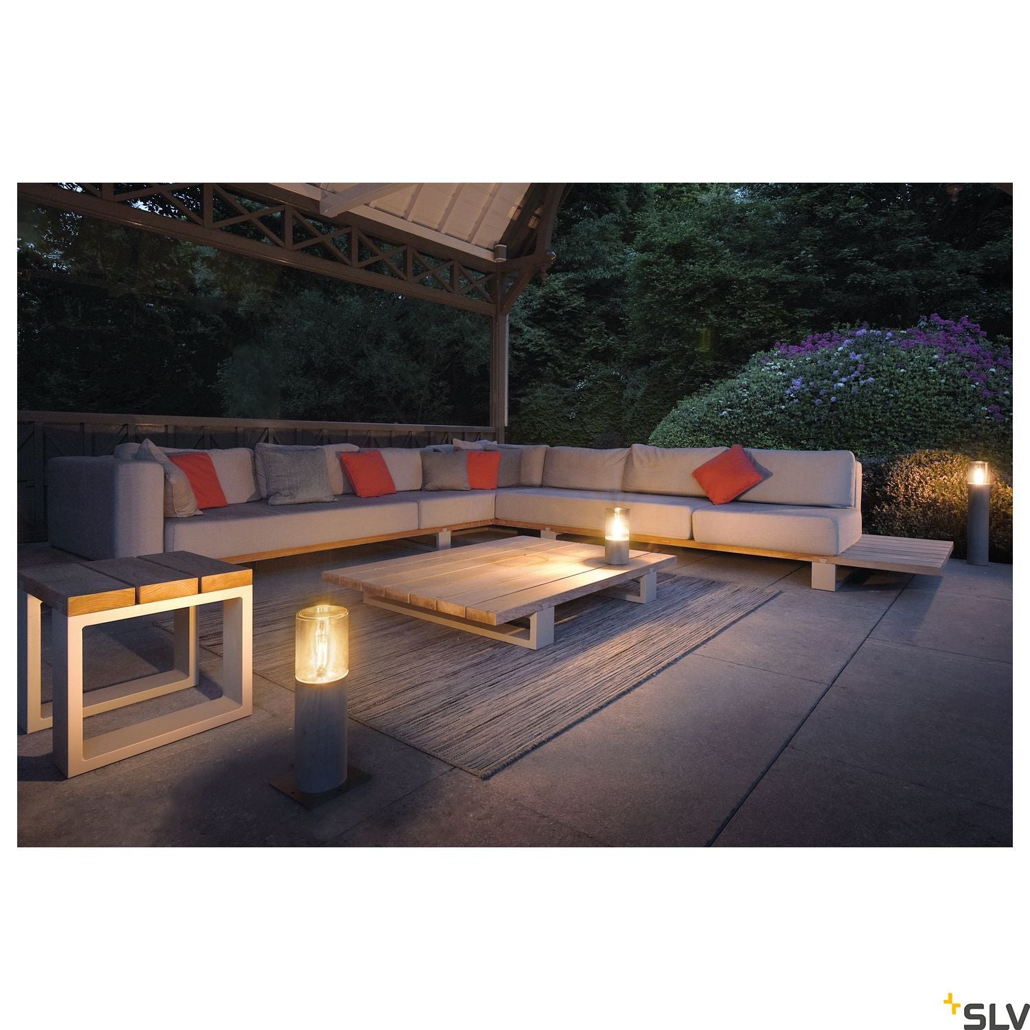 SLV LISENNE POLE 70, E27, grau, IP54 1000666