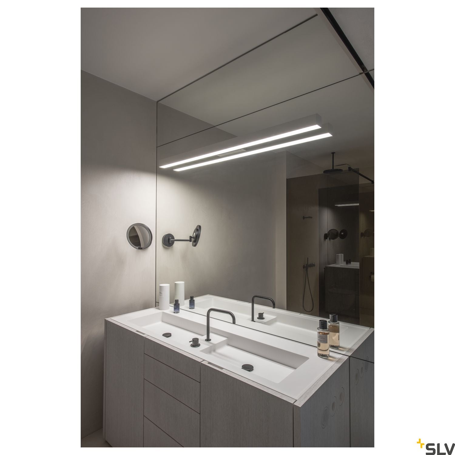 SLV Q-LINE LED Wall luminaire, silvergrey, 3000K 1000670
