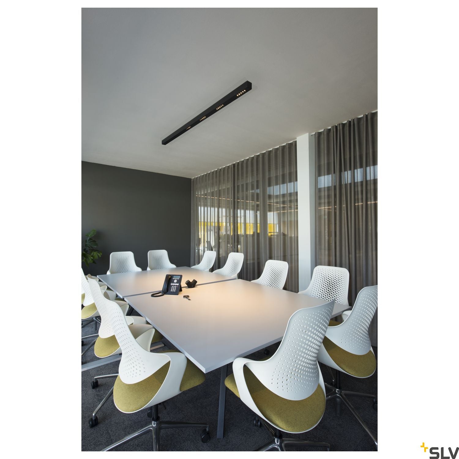 SLV Q-LINE CL, LED Indoor surface-mounted ceiling light, 2m, BAP, black, 3000K 1000692