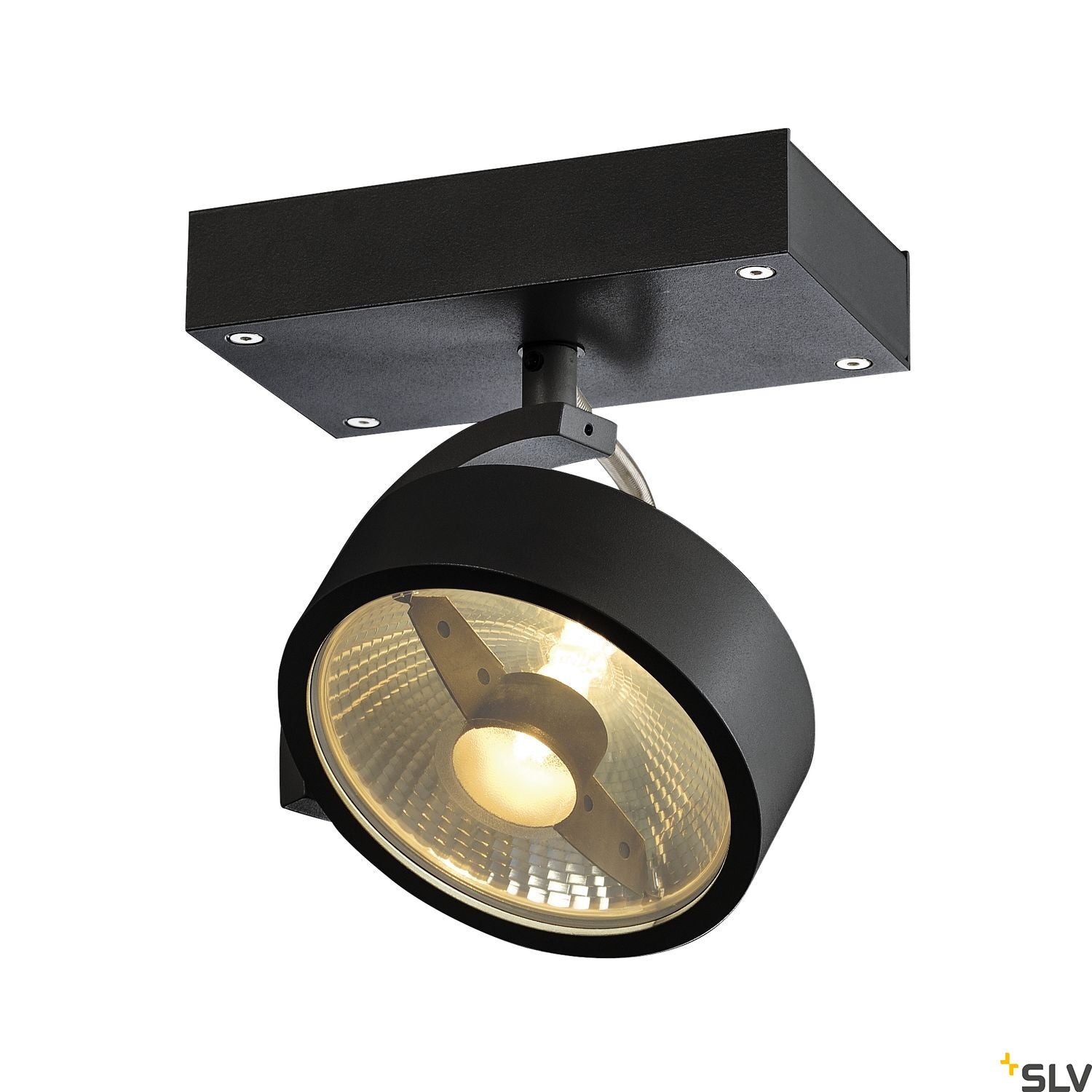SLV KALU 1 QPAR111, Wall and Ceiling luminaire, black, max. 75W 1000702