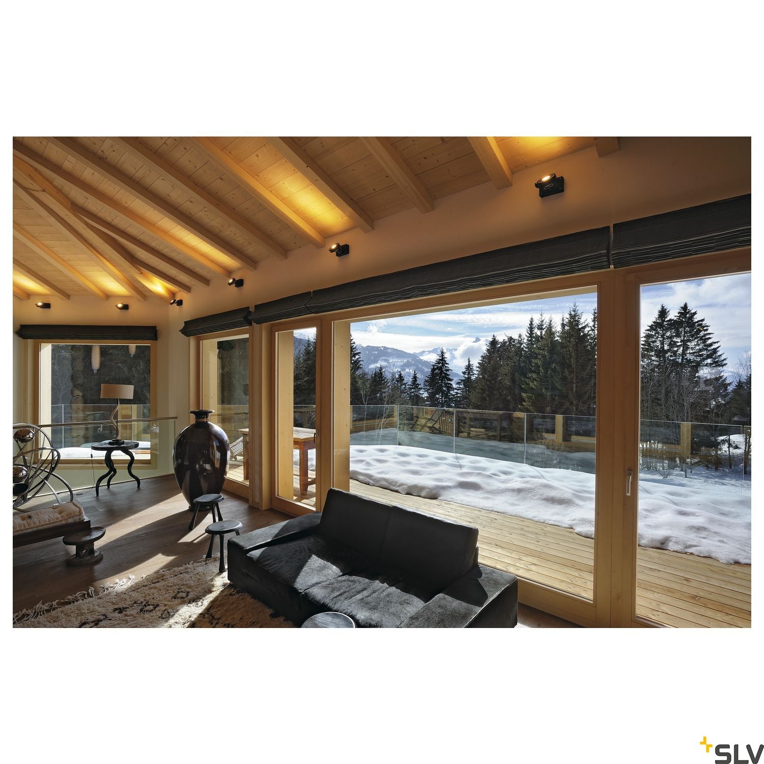 SLV KALU 1 QPAR111, Wall and Ceiling luminaire, black, max. 75W 1000702