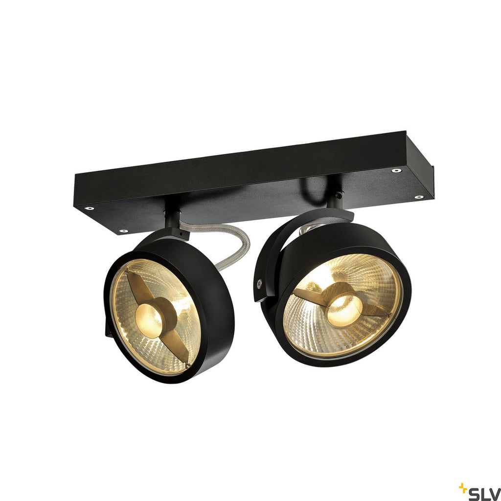 SLV KALU 2 QPAR111, Wall and Ceiling luminaire, black, max. 75W 1000703