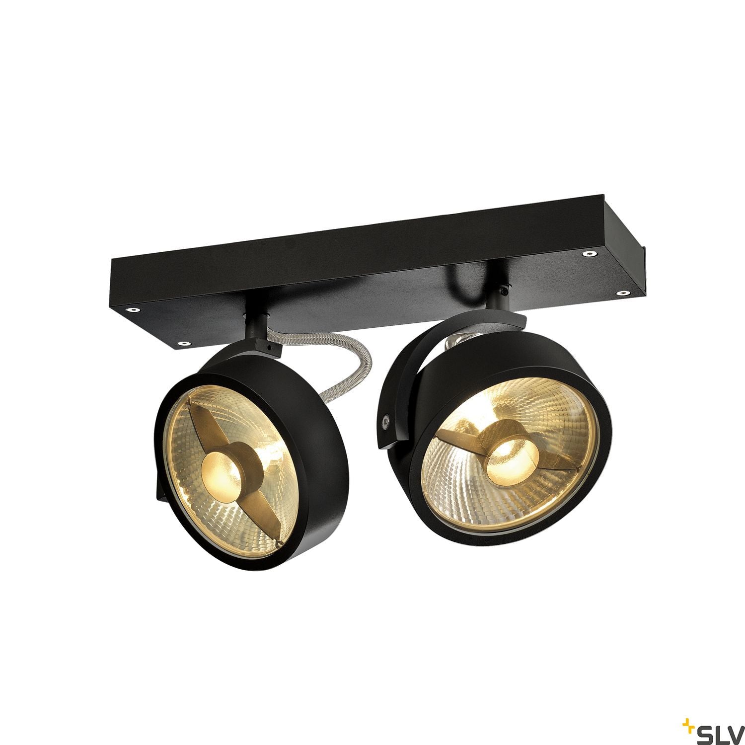 SLV KALU 2 QPAR111, Wall and Ceiling luminaire, black, max. 75W 1000703