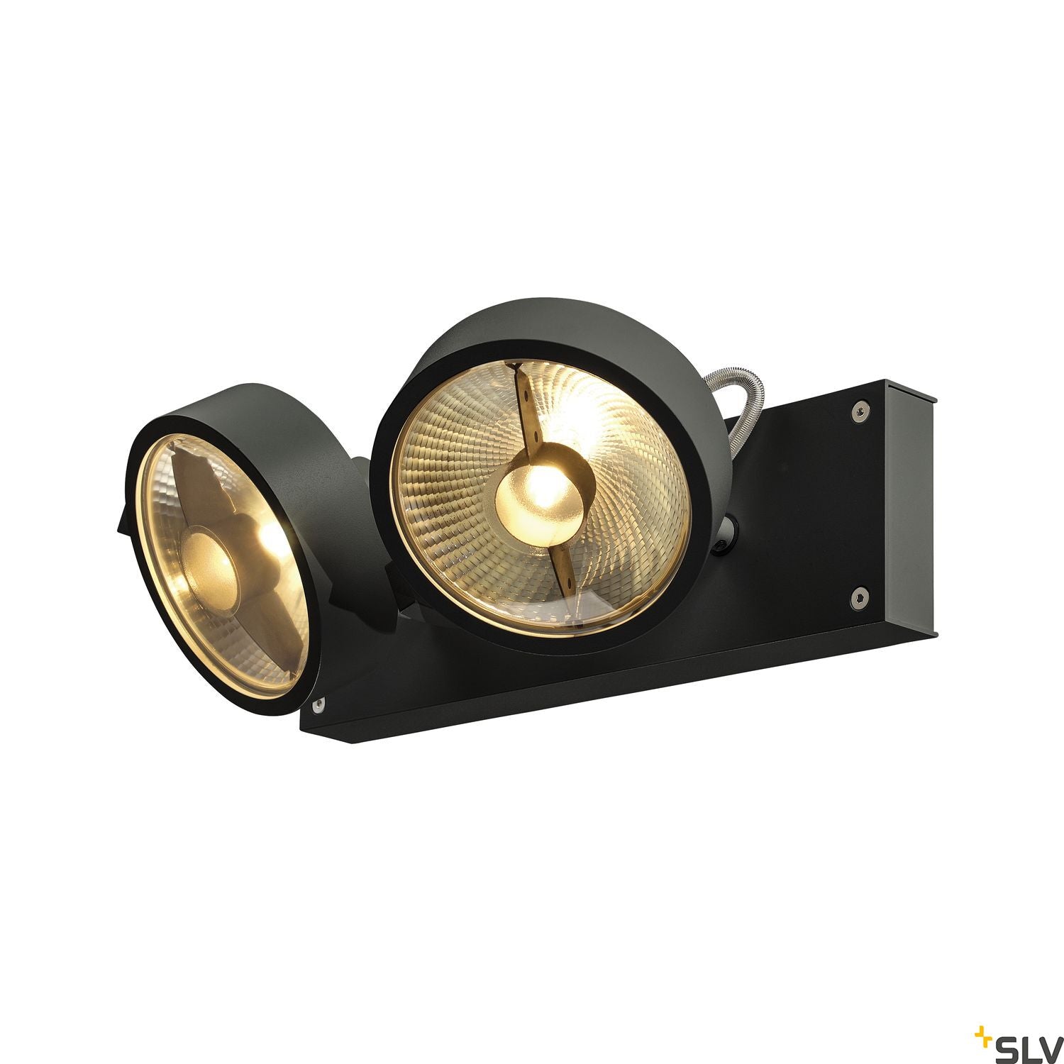 SLV KALU 2 QPAR111, Wall and Ceiling luminaire, black, max. 75W 1000703