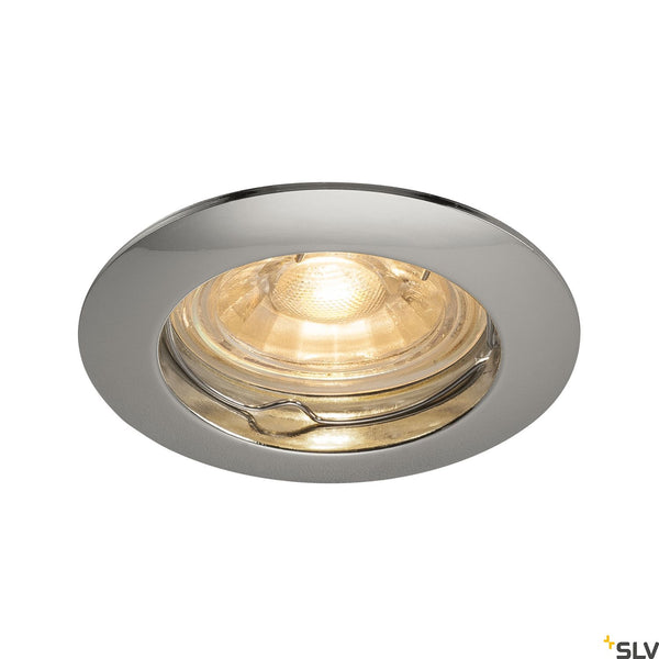 SLV PIKA QPAR51, Recessed ceiling luminaire, non-adjustable, chrome, max. 50W 1000715