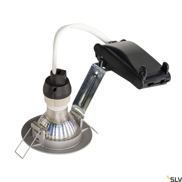 SLV PIKA QPAR51, Recessed ceiling luminaire, non-adjustable, silvergrey, max. 50W 1000717