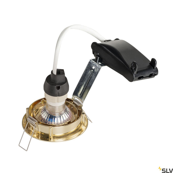 SLV PIKA QPAR51, Recessed ceiling luminaire, adjustable, brass, max. 50W 1000720