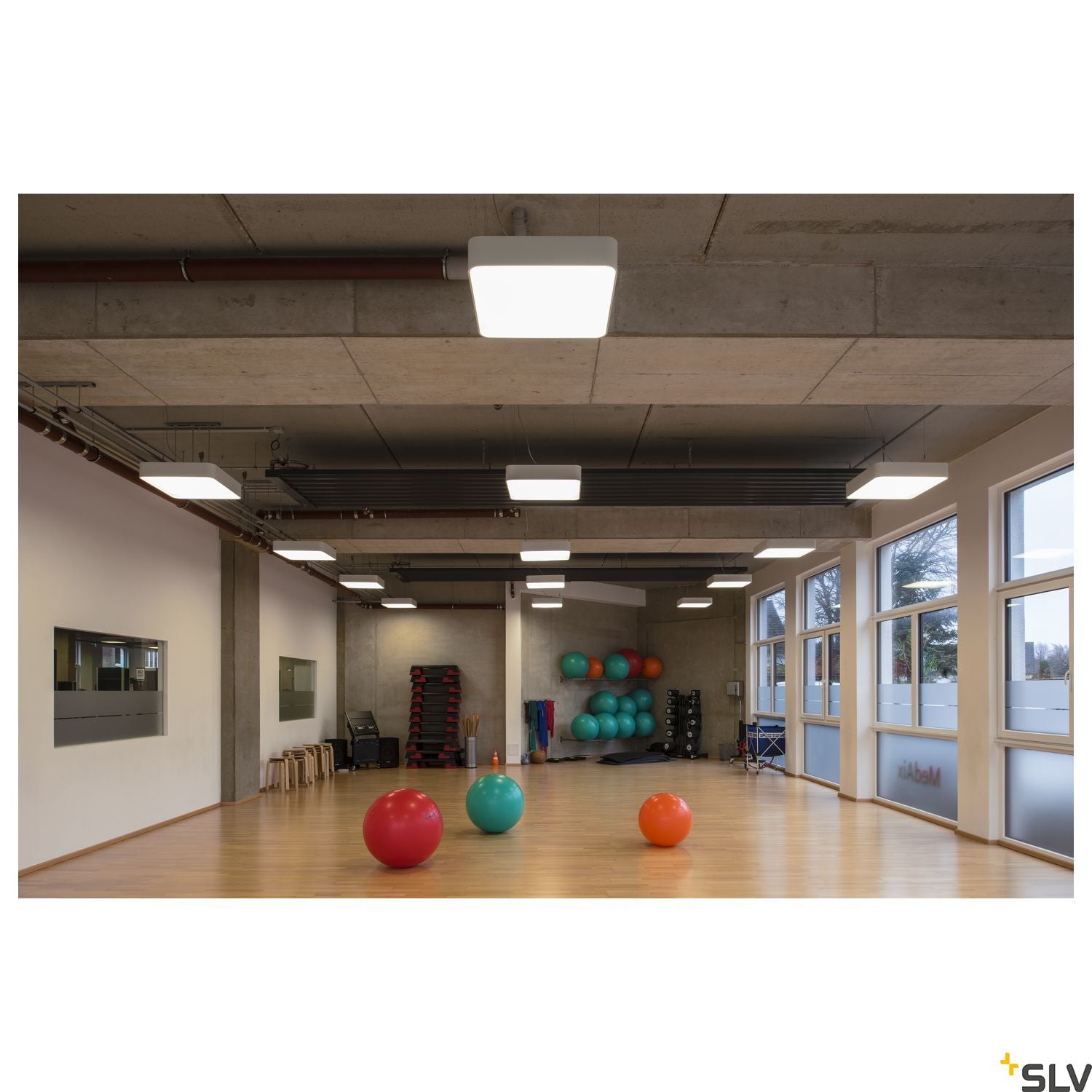 SLV MEDO 60 SQUARE LED, Ceiling luminaire, white, 1-10V, 3000K 1000726