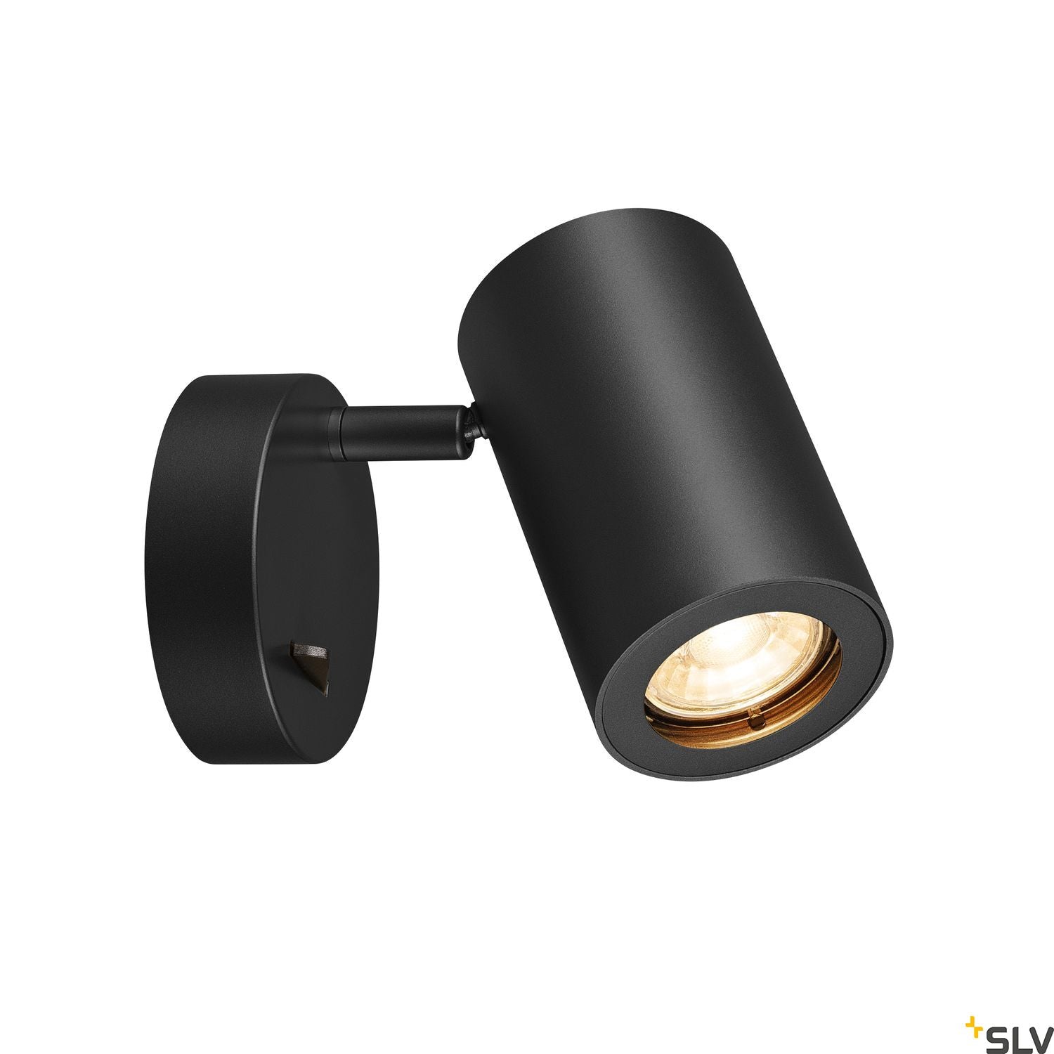 SLV ENOLA_B Wall luminaire, QPAR51, with switch, black, max. 50W 1000729