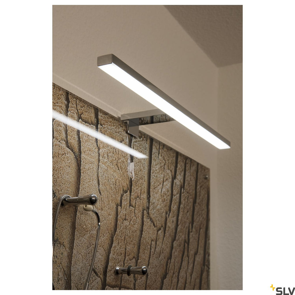 SLV DORISA LED Mirror light, long, chrome,  4000K, IP44 1000780