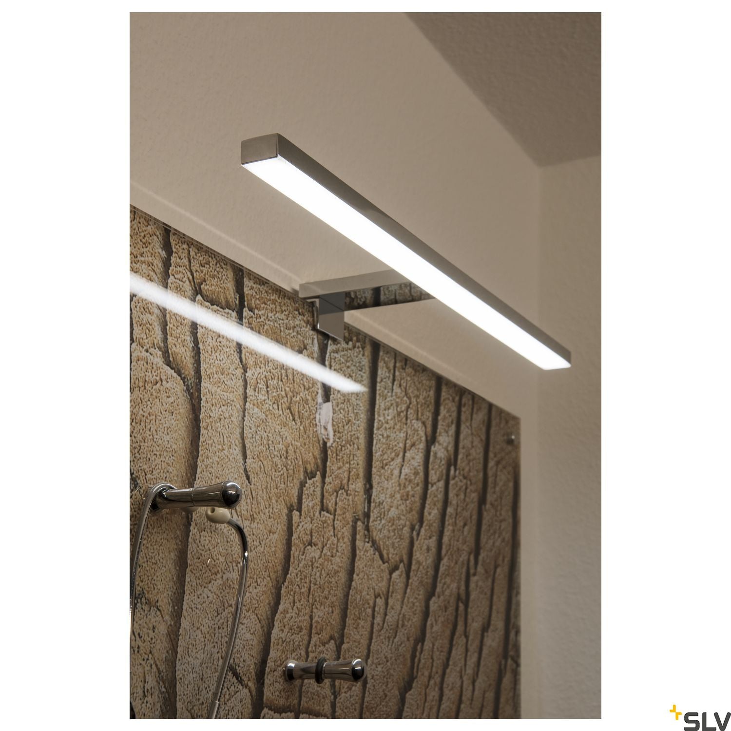 SLV DORISA LED Mirror light, long, chrome,  4000K, IP44 1000780
