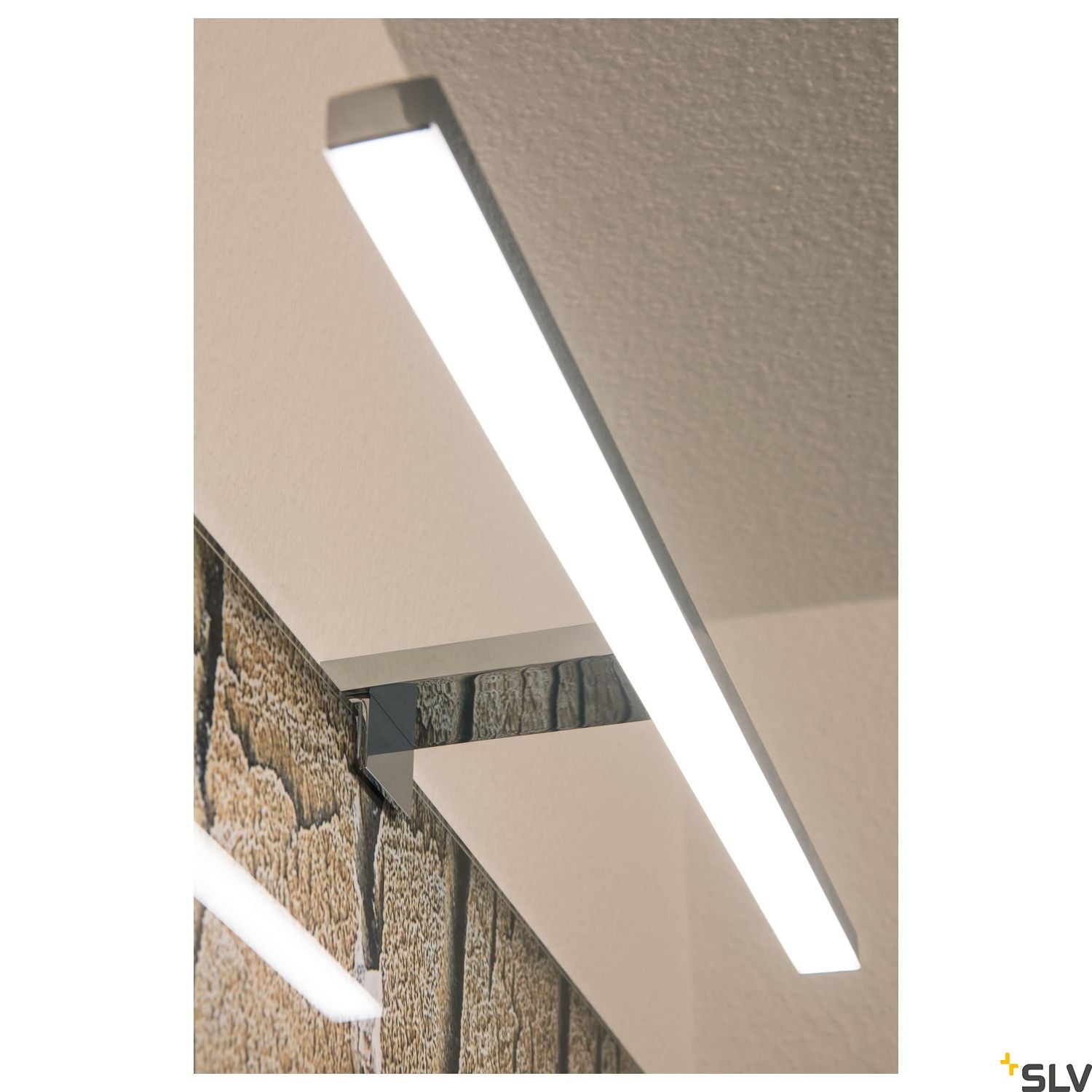 SLV DORISA LED Mirror light, long, chrome,  4000K, IP44 1000780