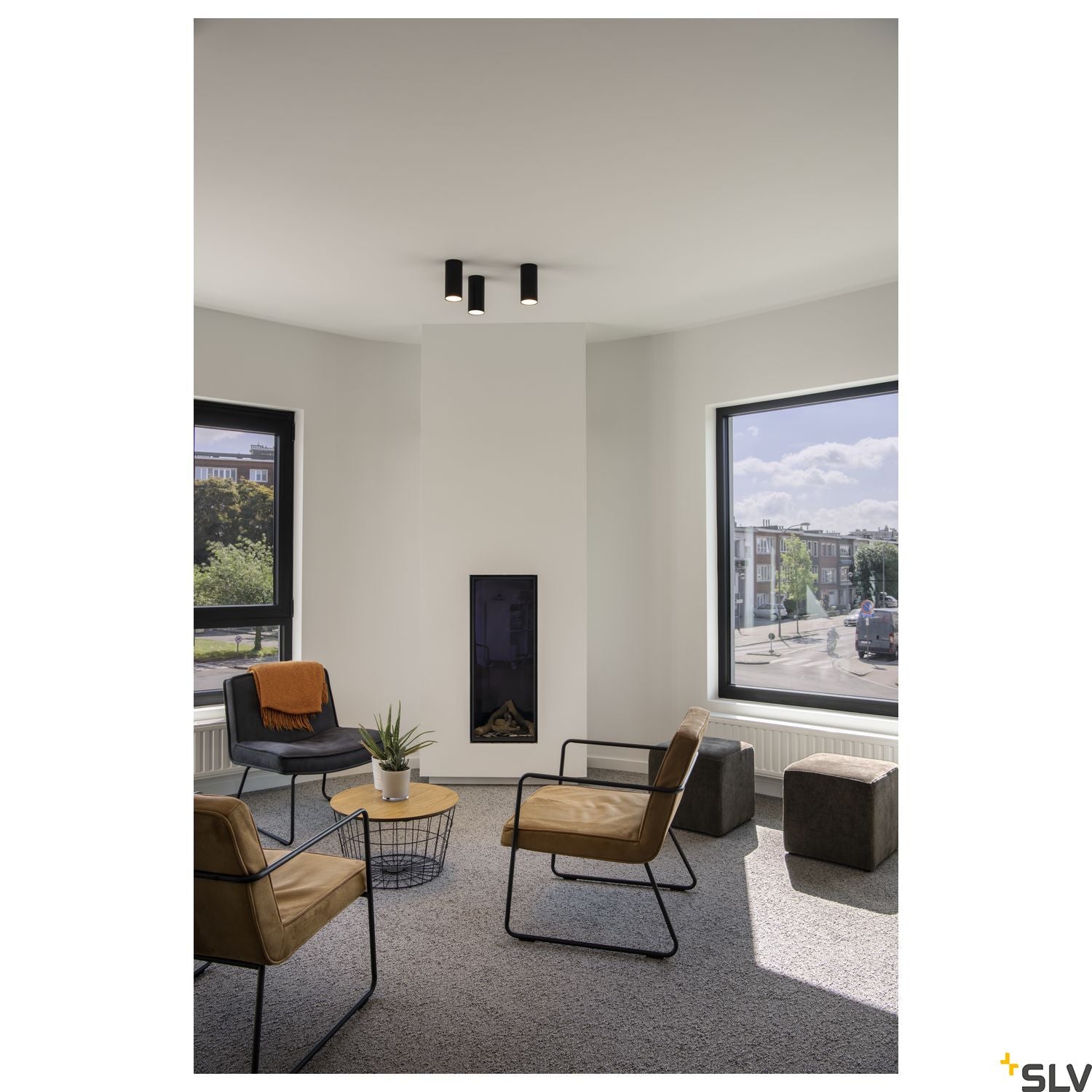 SLV ANELA LED Ceiling luminaire, black, 11W, 3000K 1000807