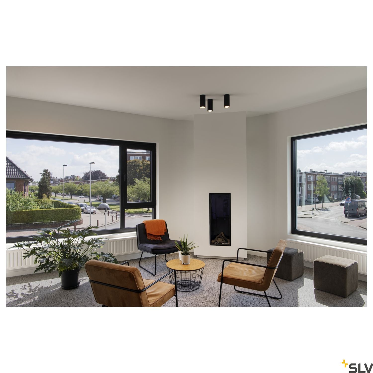 SLV ANELA LED Ceiling luminaire, black, 11W, 3000K 1000807