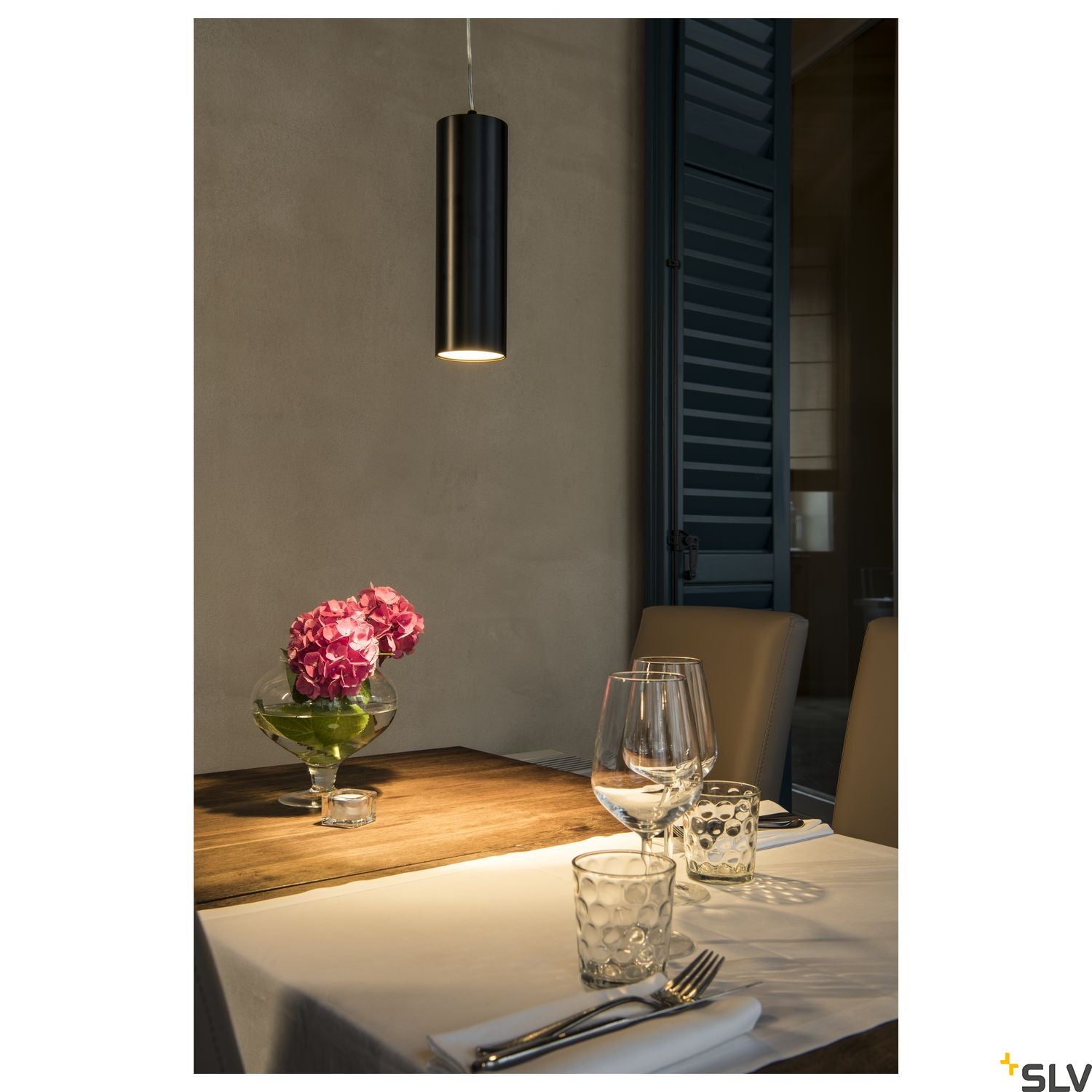 SLV ANELA LED Pendant luminaire, black, 11W, 3000K 1000813