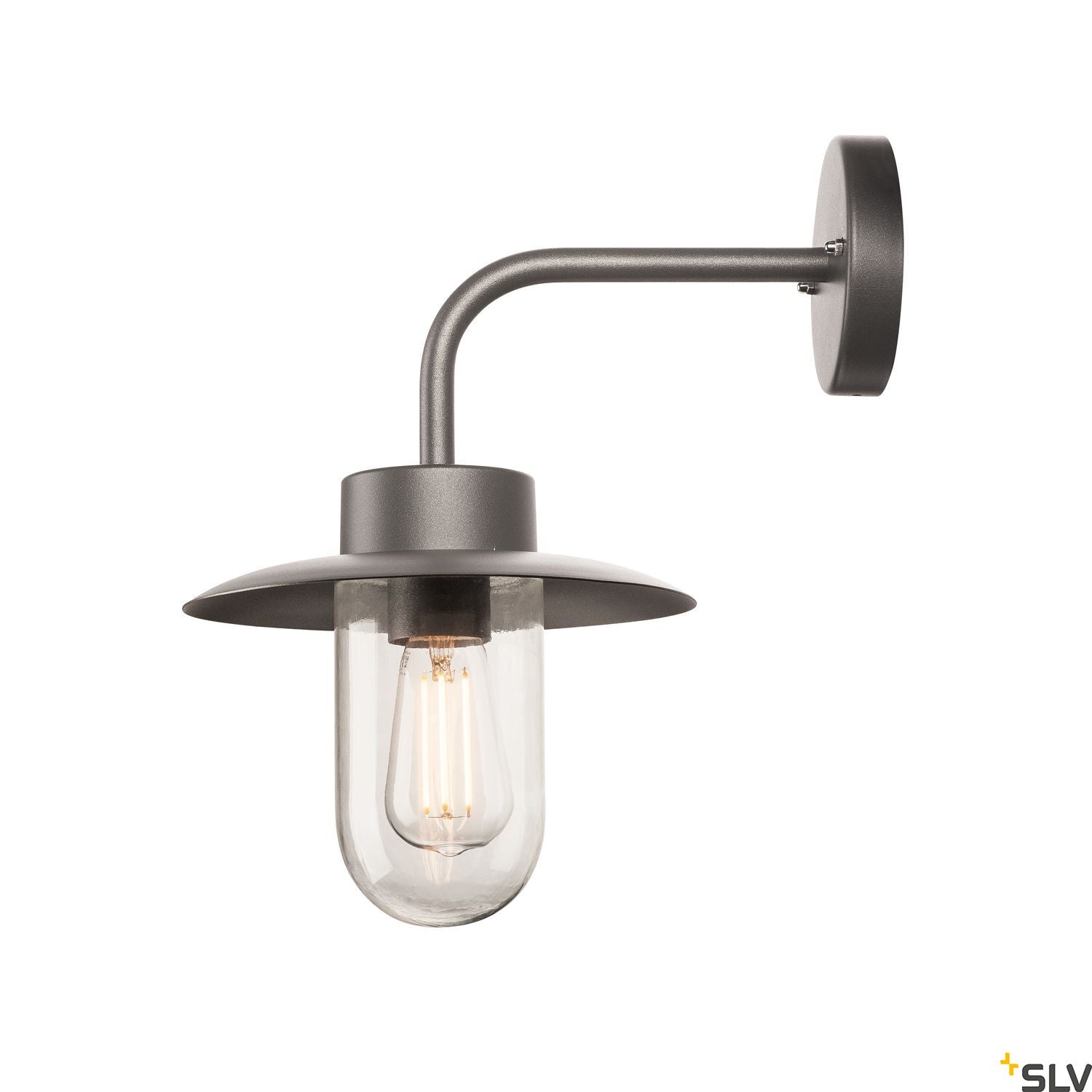 SLV MOLAT E27 Outdoor Wall luminaire, anthracite, max. 60W, IP44 1000820