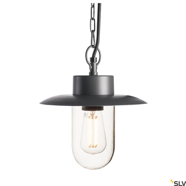 SLV MOLAT E27 Outdoor Pendant luminaire, anthracite, max. 60W, IP44 1000821