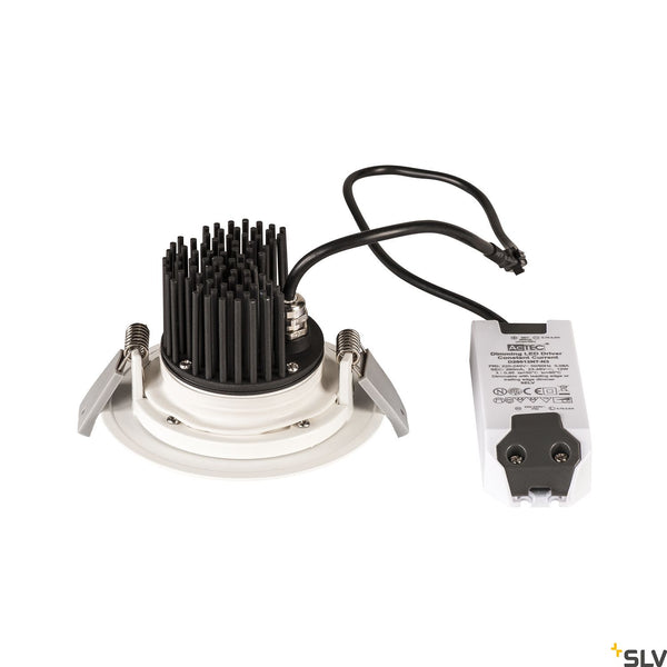 SLV KINI LED Outdoor Recessed ceiling luminaire, white, 3000K, 60°, IP65 1000833