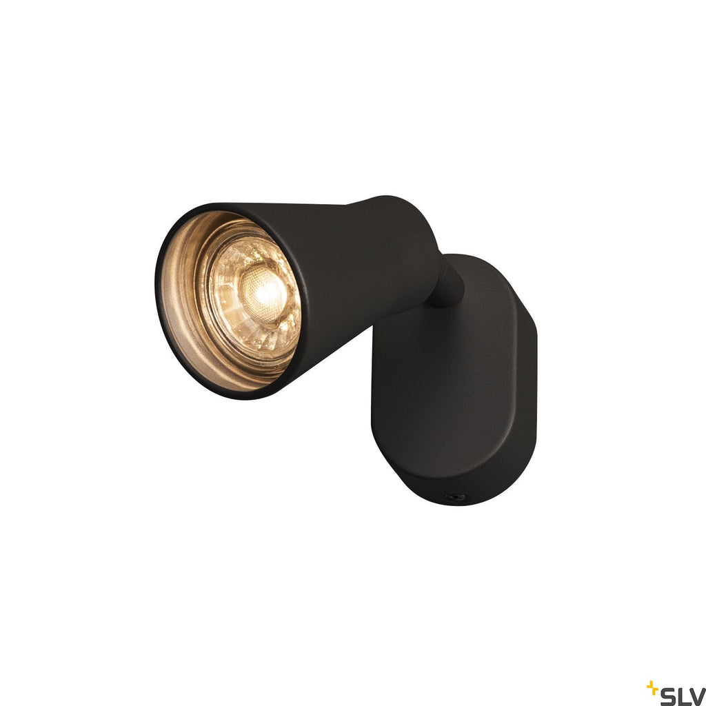 SLV AVO CW Single, Indoor surface-mounted wall and ceiling light, QPAR51, black, max. 50W 1000886