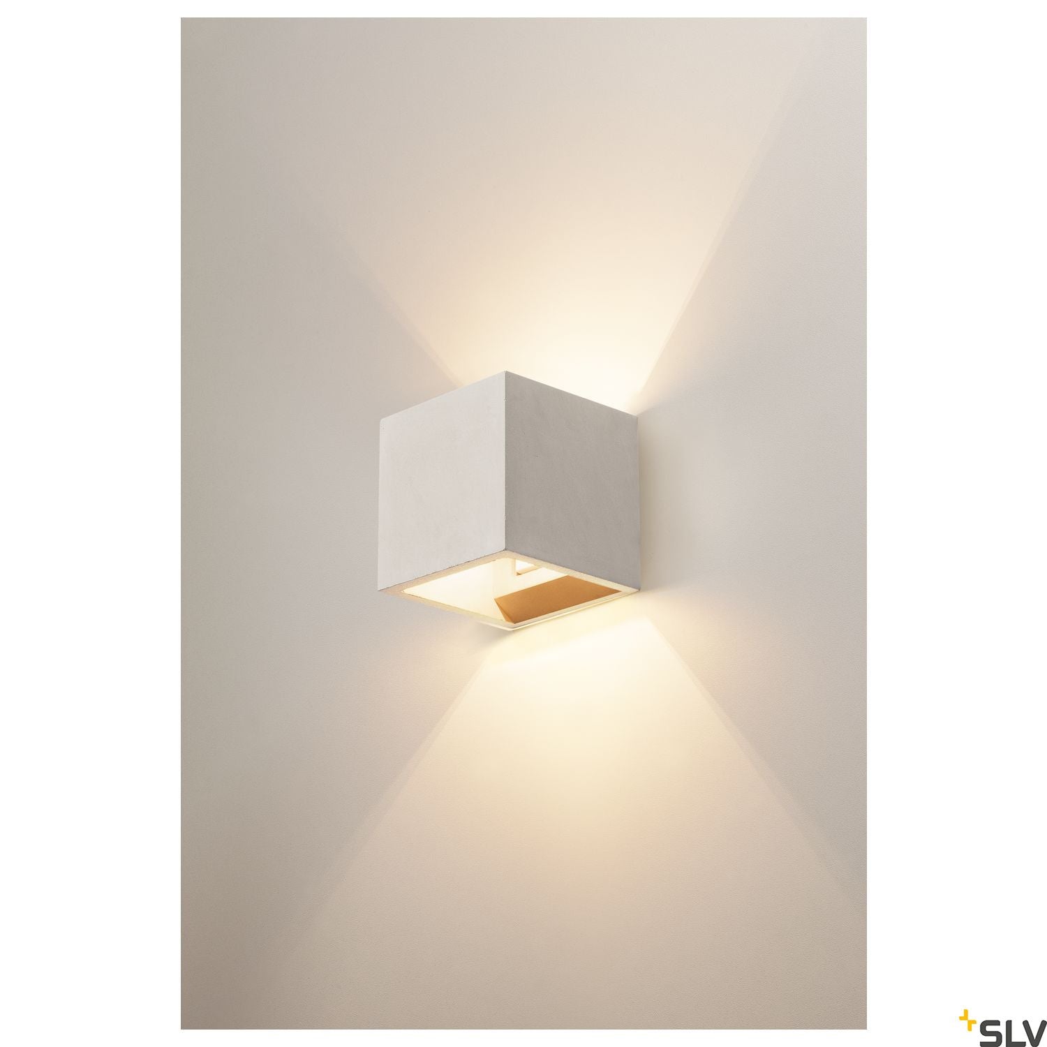 SLV SOLID CUBE Wall luminaire, QT14, grey, max. 25W 1000910
