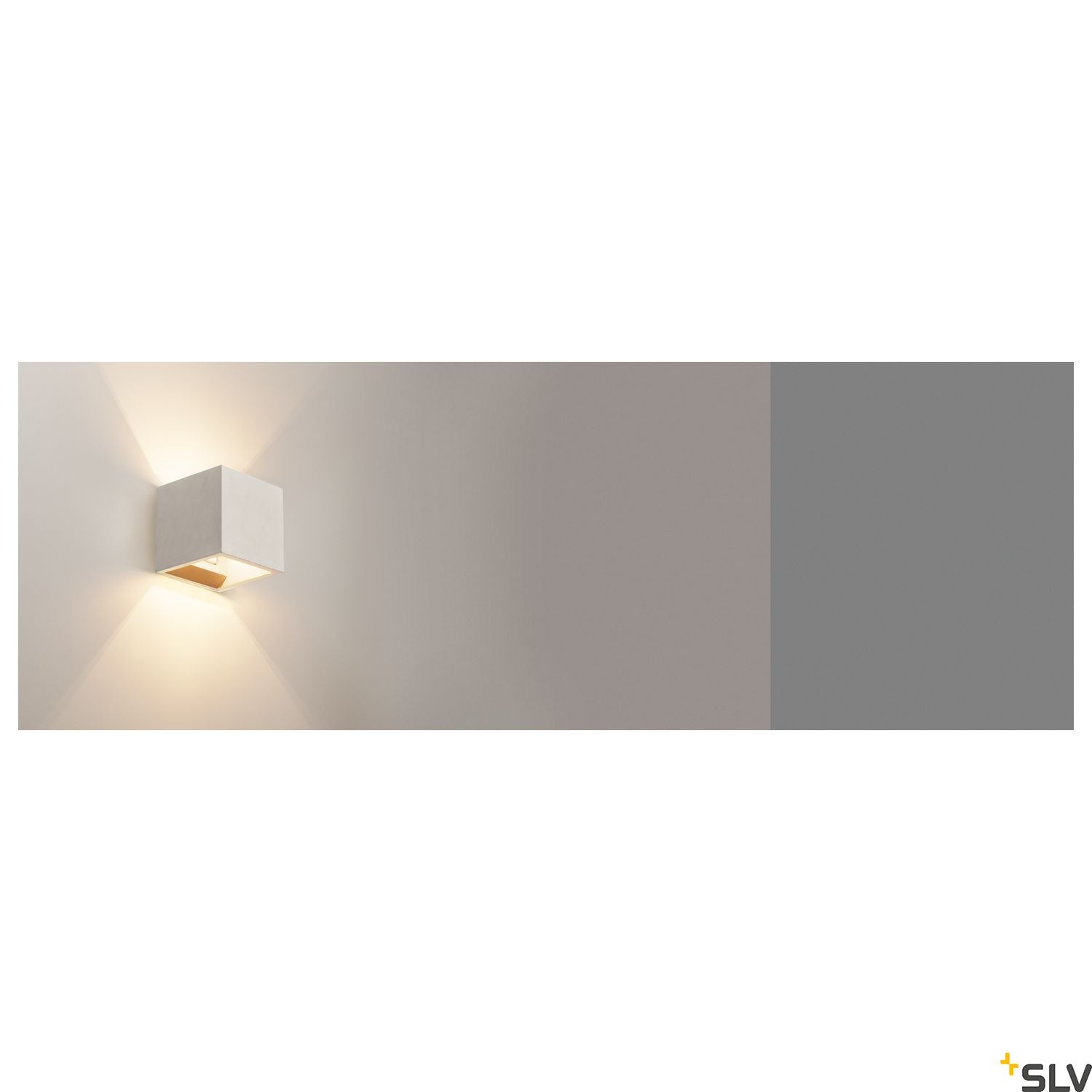SLV SOLID CUBE Wall luminaire, QT14, grey, max. 25W 1000910