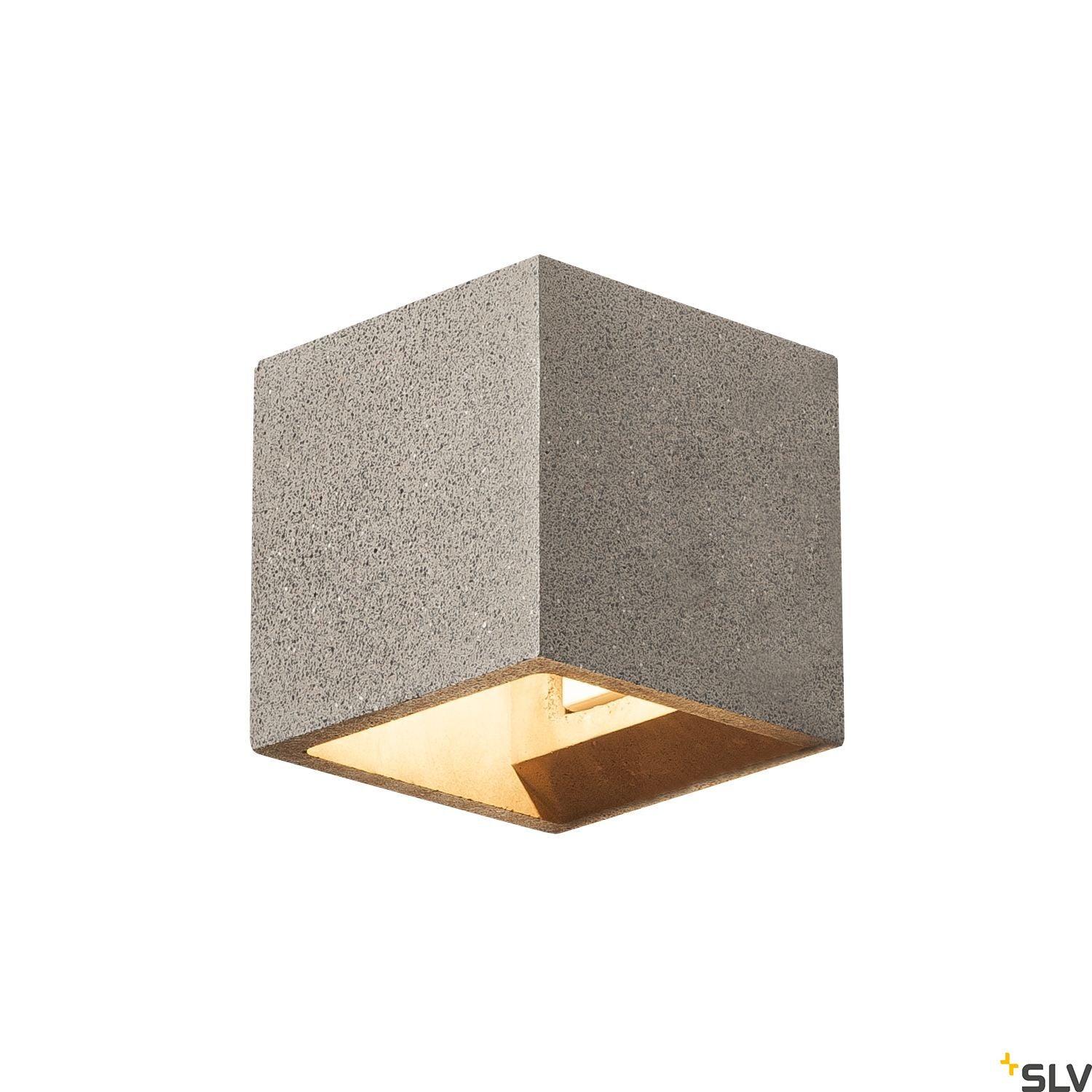 SLV SOLID CUBE Wall luminaire, QT14, black sandstone, max. 25W 1000911