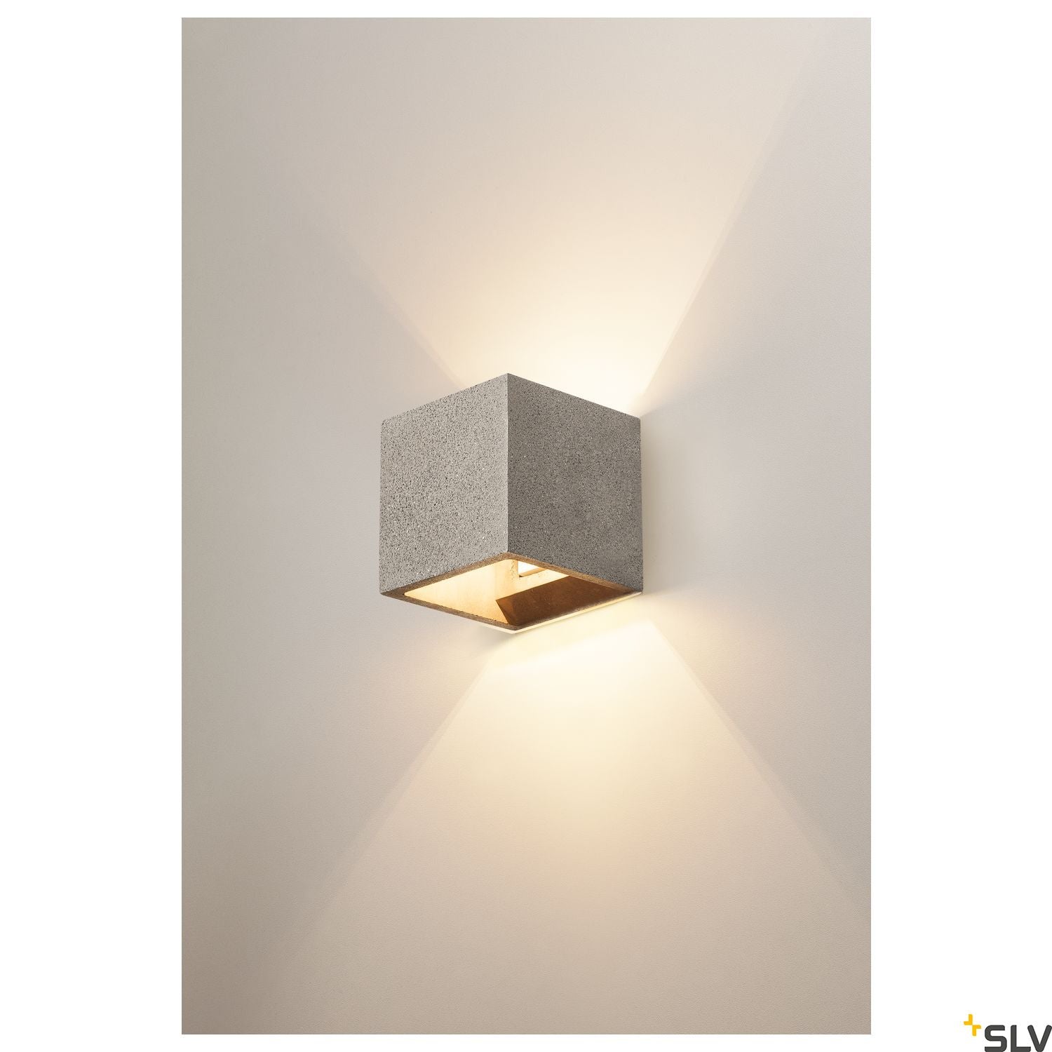 SLV SOLID CUBE Wall luminaire, QT14, black sandstone, max. 25W 1000911