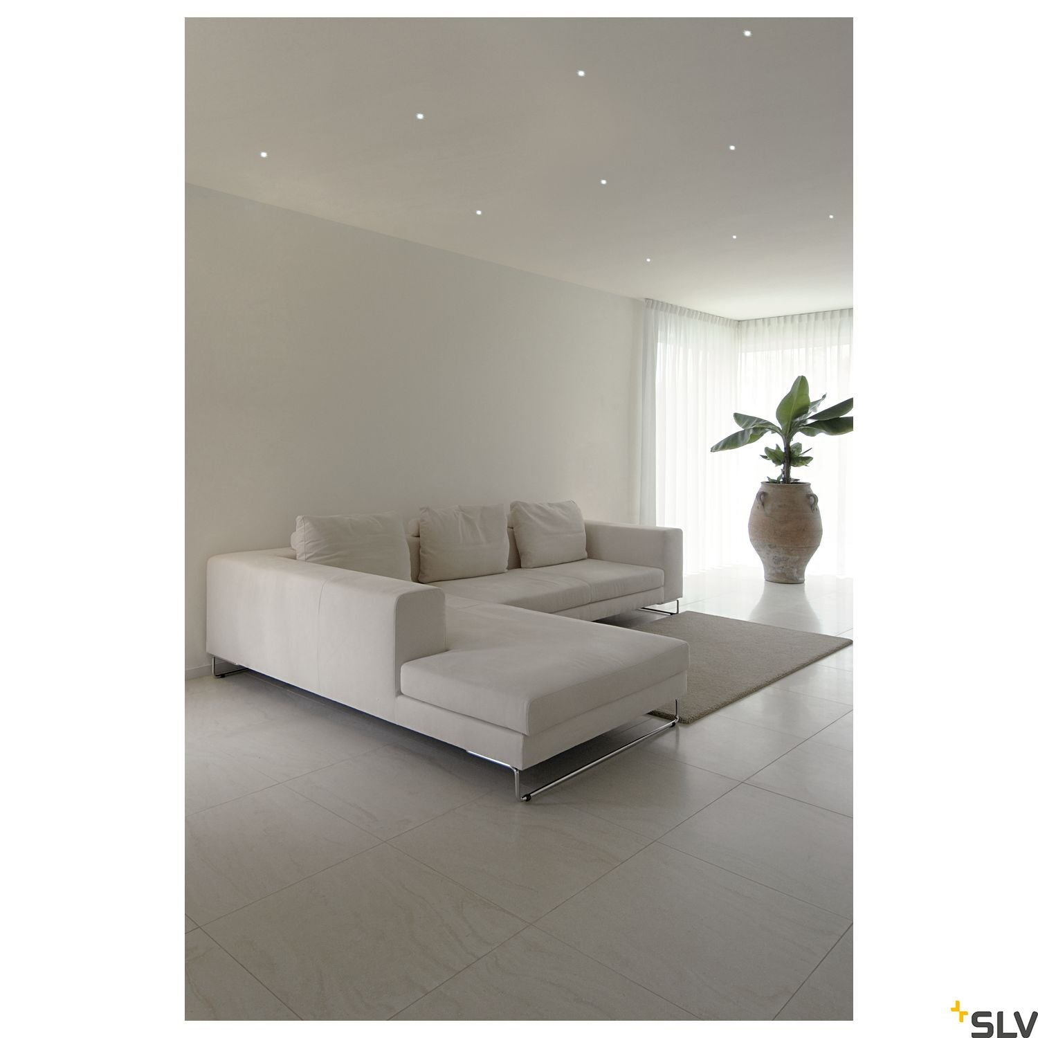 SLV TRITON MINI LED Recessed ceiling luminaire, white, 3000K, 12° 1000914