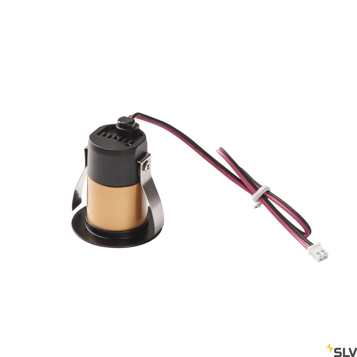 SLV TRITON MINI LED Recessed ceiling luminaire, black/gold, 3000K, 12° 1000917